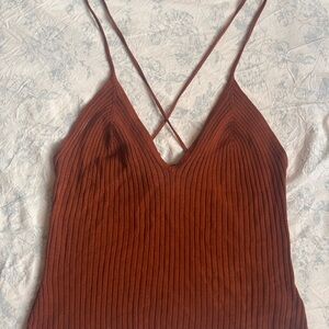 Abercrombie and fitch Maroon brown ribbed tank